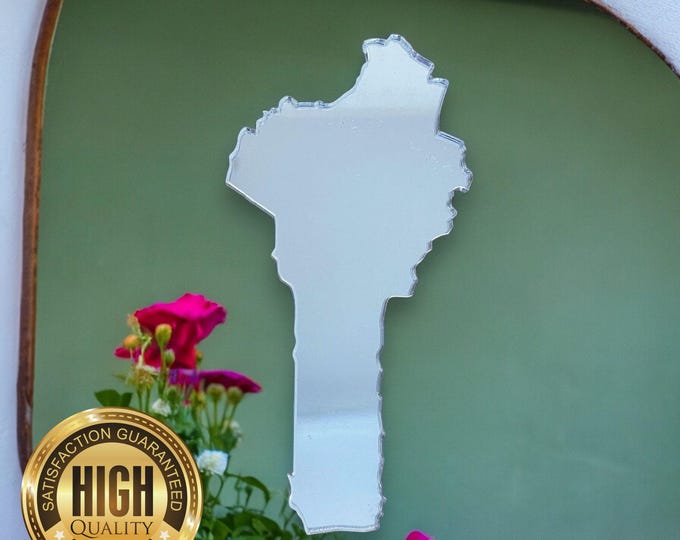 Handmade Acrylic Map Mirrors, Custom Colors & Sizes Unique Shapes, Large Sizes Available Recycled - Eco-Friendly Made in UK