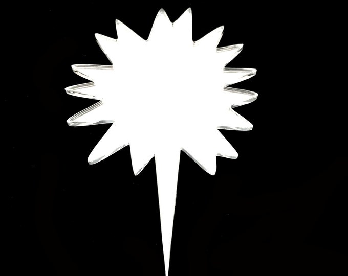 Pow Acrylic Cake Topper: Custom Colors & Sizes