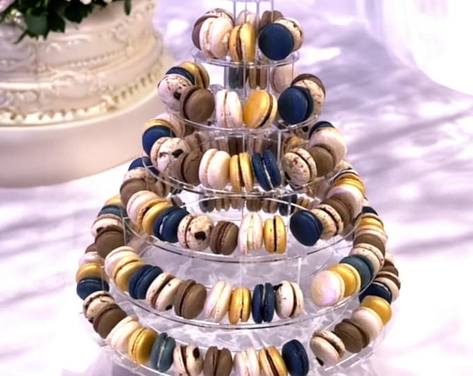 Acrylic Macaron Stand: Bespoke Cake Display for Weddings & Parties