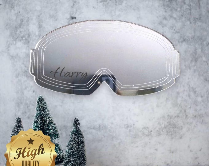 Custom Ski Goggles Shaped Mirrors in Various Colors & Sizes