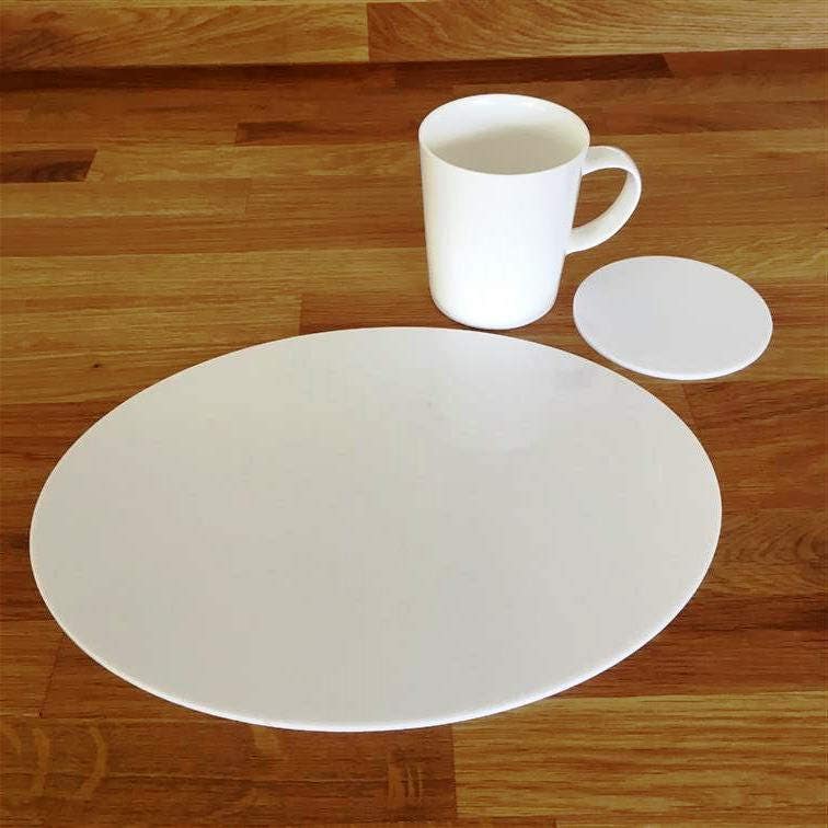 Oval Placemats or Placemats & Coasters in White Gloss Finish Etsy