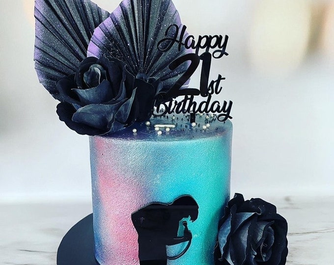 Musical notes & singer Cake Toppers, Several Colour Options Available, Any Bespoke Style Made