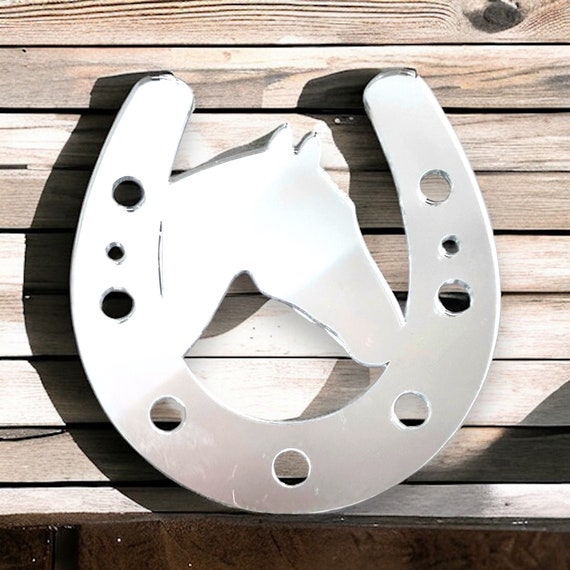 Horse Horseshoe Shaped Mirrors Personalised Engraving Many