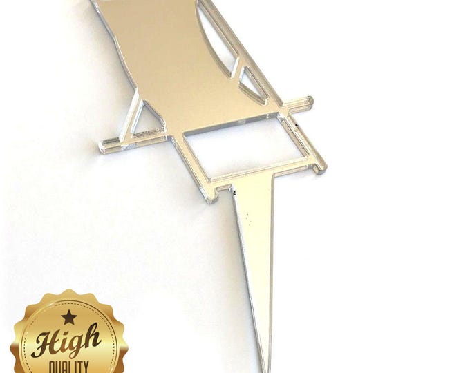 Deck Chair Acrylic Cake Topper: Custom Beach Theme Cupcake Toppers