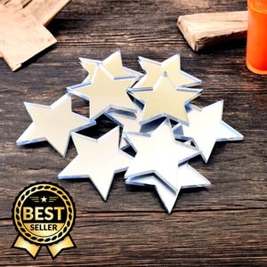Star akrylspeglar: Anpassade färger, storlekar - 10-pack