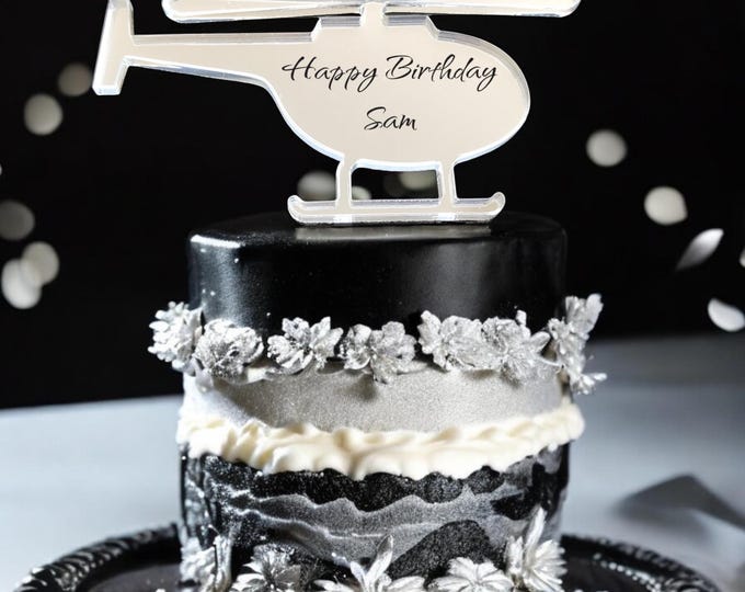 Helicopter Cake Toppers - Custom Colours, Any Bespoke Style Made