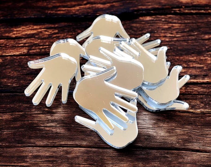 Acrylic Hand Crafting Shapes: Custom Colors, Sizes, Pack of 10