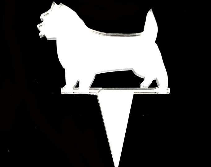 Scottish Terrier Cake Topper: Custom Acrylic Dog Breed Cupcake Decoration