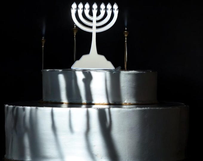Menorah Cake Toppers: Custom Acrylic Hanukkah Decorations
