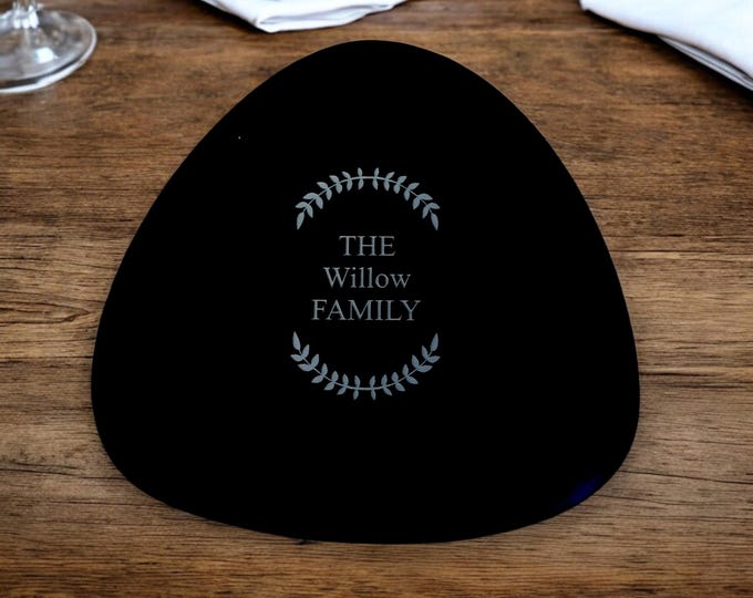 Engraved Acrylic Colours or Wood Veneer Placemats and Coasters - Custom Shapes and Sizes