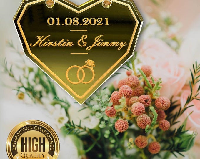 Handcrafted Bespoke Wedding Table Placings & Save the Dates with Custom Engraving, Colors, Shapes | Eco-Friendly Recycled Acrylic | Made in