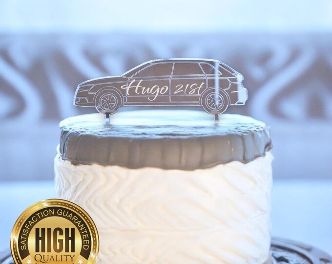 Hatchback Car / Rally Car, Custom Car Styles Made, Cake Toppers / Emblems - Custom Colours, Sizes & Engraving Services