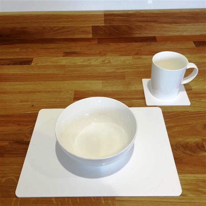 Rectangle Placemats & Coasters Many Colour Gloss Finish Etsy