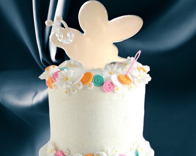 Bumble Bee Cake Topper: Recycled Acrylic Cupcake Decoration