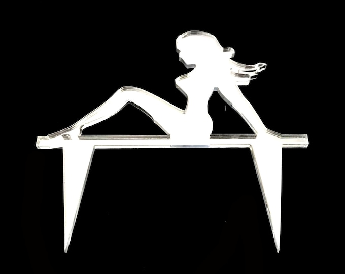 Trucker Mascot Acrylic Cake Topper: Custom Colors & Sizes