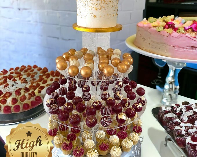 Cake Pop & Wedding Cake, Party Presentation Stands.  Custom Sizes, Colours and Tiers.