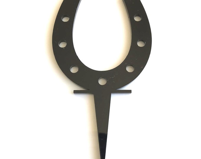 Lucky Horseshoe Acrylic Cake Topper: Bespoke Colors & Styles
