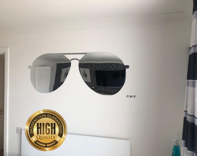 Pair of Sunglasses Shaped Wall Mirrors, Custom Colours, Sizes, Shapes, Different shaped glasses made. Large Sizes 70cm and above