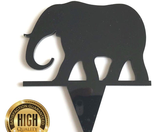 Elephant Shaped Cake Toppers & Cup Cake Toppers - Several Colour Options Available, Any Bespoke Style Made, Crafting Customised