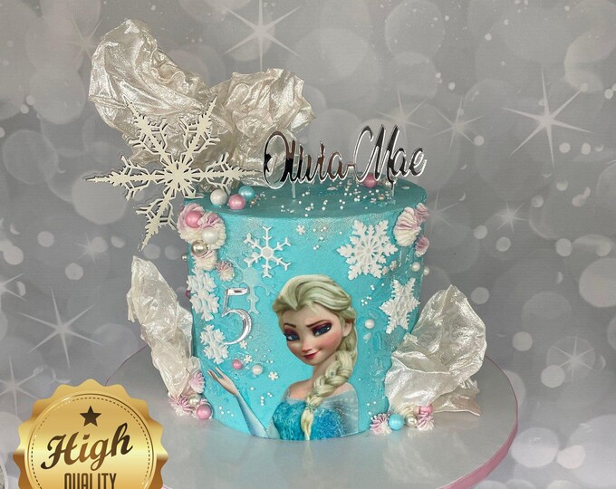 Happy Birthday, Age Emblem/Embellishment & Name Cake Toppers - Many Colour Choices - Bespoke Designs Made, Your Theme Toppers