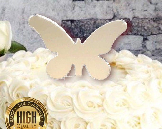 Butterfly Long Wings Shaped Cake Toppers & Cup Cake Toppers - Several Colour Options Available, Any Bespoke Style Made