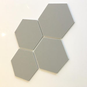 Solid Matt Colours, Hexagon Acrylic Crafting Mosaic & Wall Tiles - Many sizes