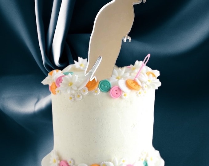 Parrot Cake Topper: Acrylic Bird Cupcake Decoration