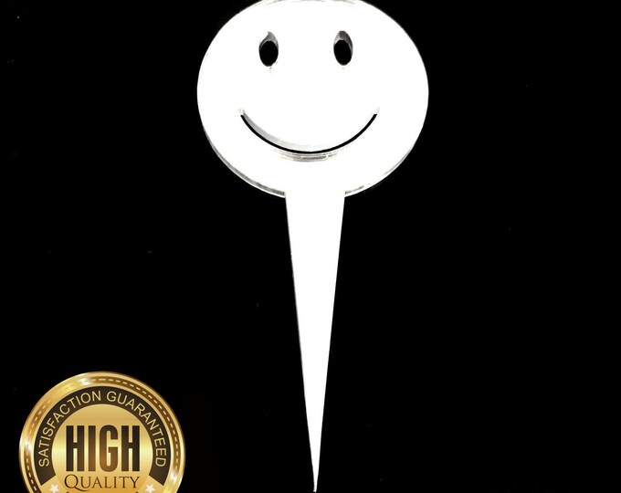 Smiley Face Cake Toppers & Cup Cake Toppers - Several Colour Options Available, Any Bespoke Style Made, Crafting Customised