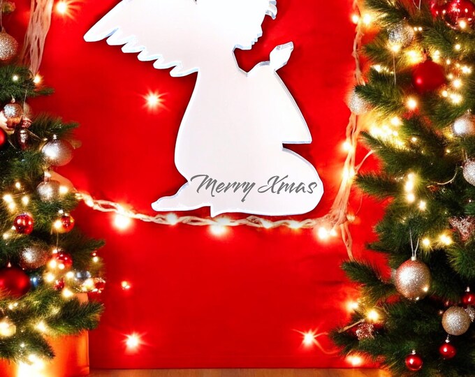 Angel Praying Shaped Acrylic Mirrors, Custom Colours, Sizes, Shapes. Large sizes 45cm to 80cm