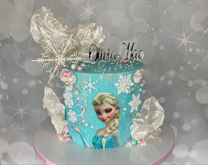 Bespoke Birthday Cake Topper: Name & Age Emblem, Recycled Acrylic