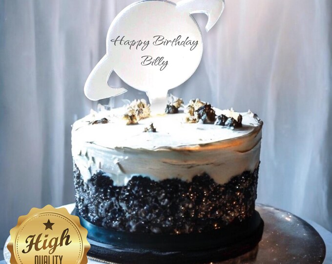 Saturn Shaped Cake Toppers & Cup Cake Toppers - Several Colour Options Available, Any Bespoke Style Made, Crafting Customised
