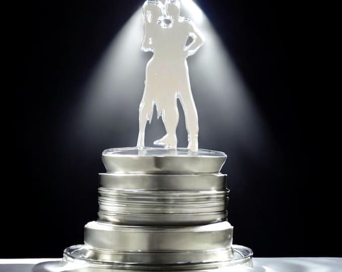 Salsa Dancing Acrylic Cake Topper: Custom Colors & Styles