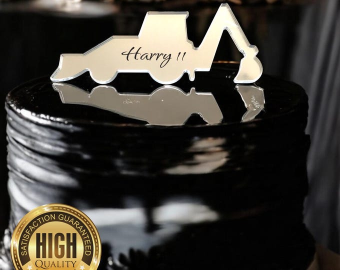 JCB Digger Cake Toppers & Cup Cake Toppers - Several Colour Options Available, Any Bespoke Style Made, Crafting Customised
