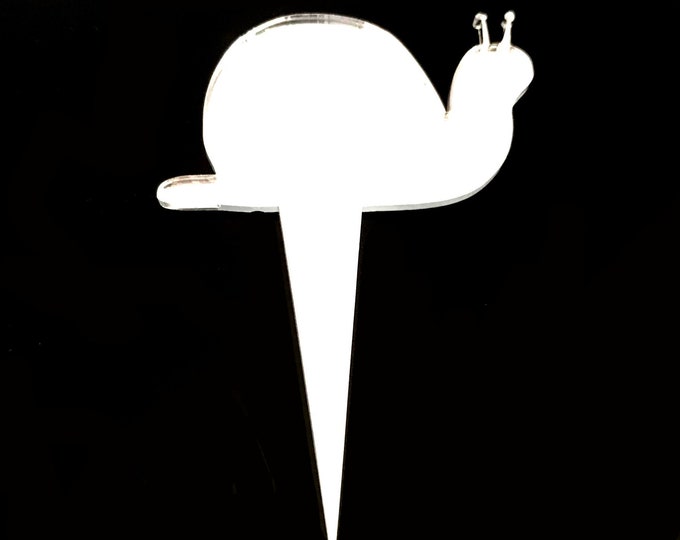 Snail Cake Topper: Recycled Acrylic Cupcake Decoration