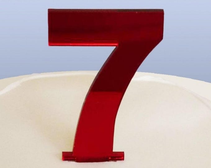 Birthday Ages Number Cake Toppers - Custom Sizes, Colours & Styles