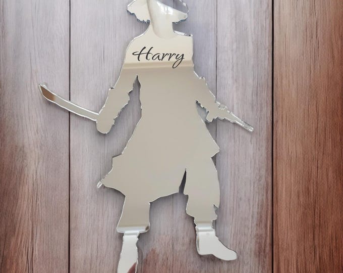 Pirate Shaped Mirrors, Custom Colours, Sizes, Shapes, Engraving services, Sizes up to 40cm