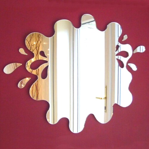 Splashes out of puddle acrylic mirror, with 6 splashes, Various Sizes