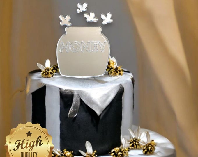 Honeypot Cake Toppers - Custom Colours, Bespoke Styles Made, Engraving Service