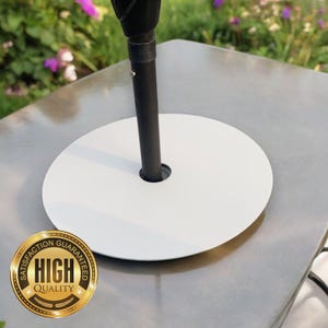 Custom Garden Lazy Susan - Acrylic Turntable Plate with Parasol Hole Option, Non-Slip Rubber Feet, Colour Choices, Eco-Friendly & Recyclable