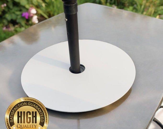 Custom Garden Lazy Susan - Acrylic Turntable Plate with Parasol Hole Option, Non-Slip Rubber Feet, Colour Choices, Eco-Friendly & Recyclable