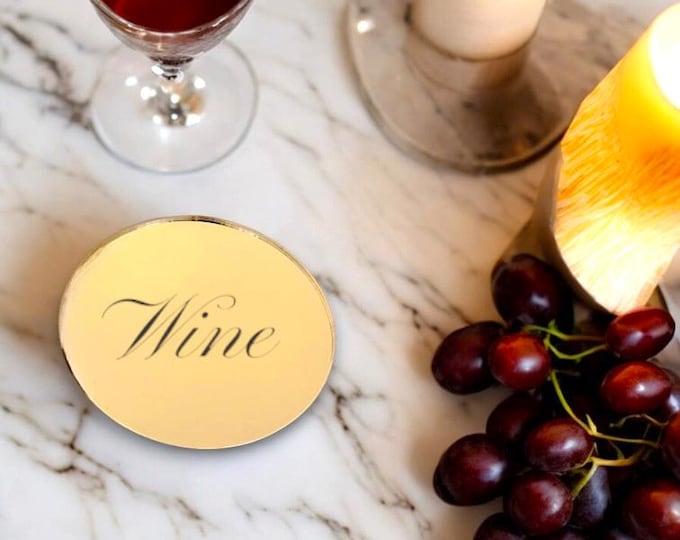 Mirrored Acrylic Coasters: Round, Engraved, Custom Sets