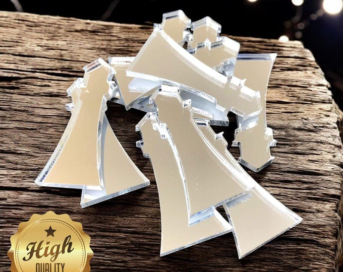 Lighthouse Acrylic Crafting Mirrors: Custom Colors & Sizes, Pack of 10