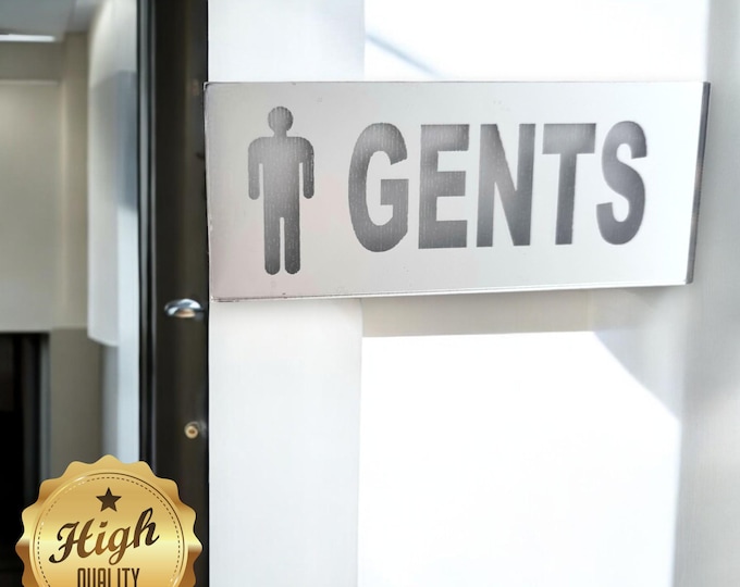 Custom Acrylic Restroom Sign: Mirrored Ladies, Gents, Disabled