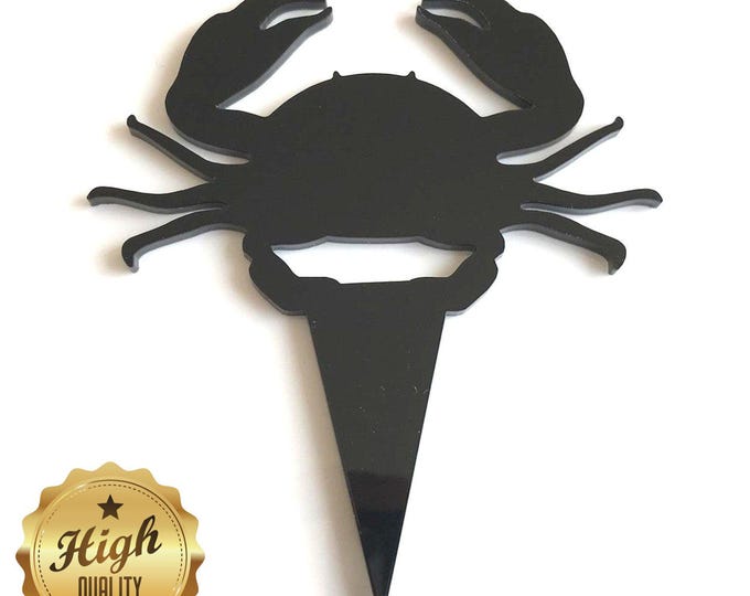 Crab Cake Topper: Recycled Acrylic, Custom Colors & Sizes