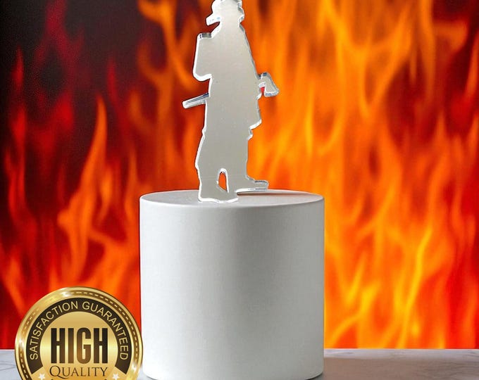 Fireman Shaped Cake Toppers & Cup Cake Toppers - Several Colour Options Available, Any Bespoke Style Made, Crafting Customised
