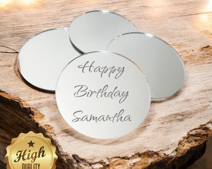 Round Acrylic Craft Mirrors: Bespoke Sizes, Jewelry Making, Engraving Available