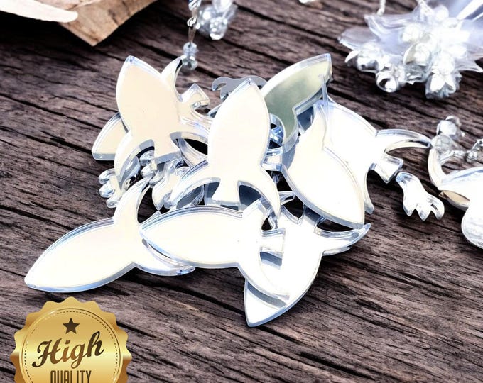 Rocket Shaped Crafting Mirrors, Custom Colours, Woods, Sizes, Shapes, (Holes for Jewellery or hoops for invites) Packs of 10