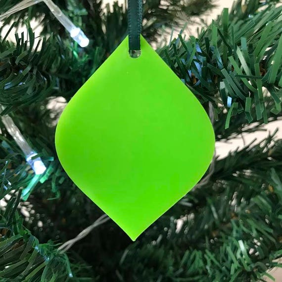 Diamond Bauble Xmas Tree Decorations In White Red Lime Green Etsy