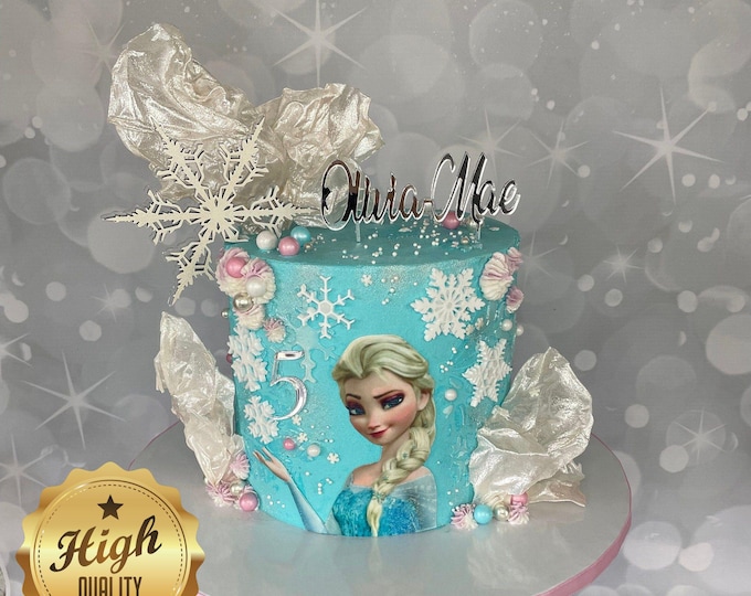 Bespoke Birthday Cake Topper: Name & Age Emblem, Recycled Acrylic