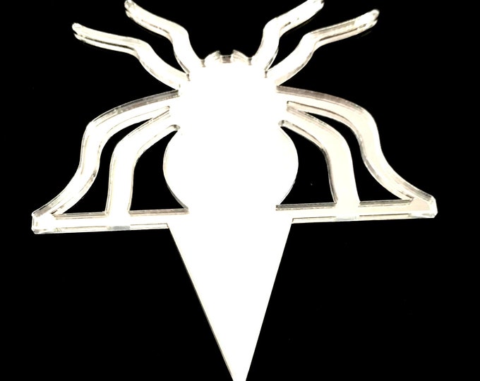 Spider Cake Toppers: Acrylic Halloween Cupcake Decorations